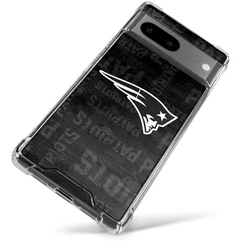 NFL New England Patriots Black & White Google Pixel 7a Clear Case